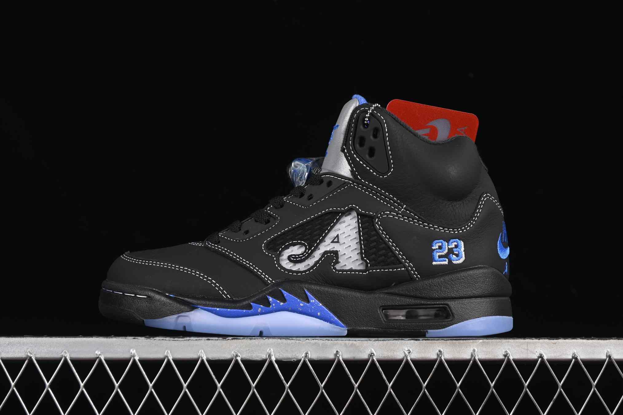 L Version Awake NY x Air Jordan 5 "Black Metallic" AJ5 5 Collaboration Black Grey DV4982-004 Reps